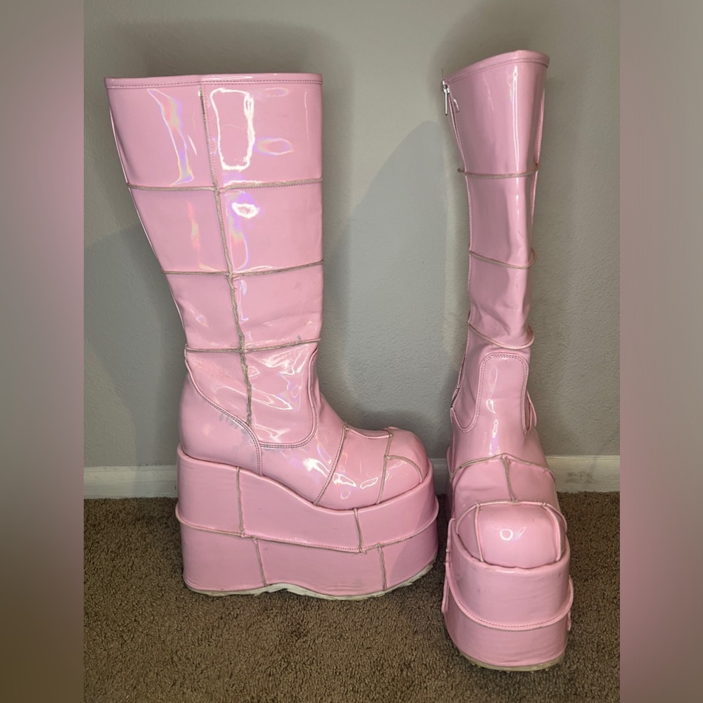 Baby Pink Demonia (platforms) Size W12/11-M10